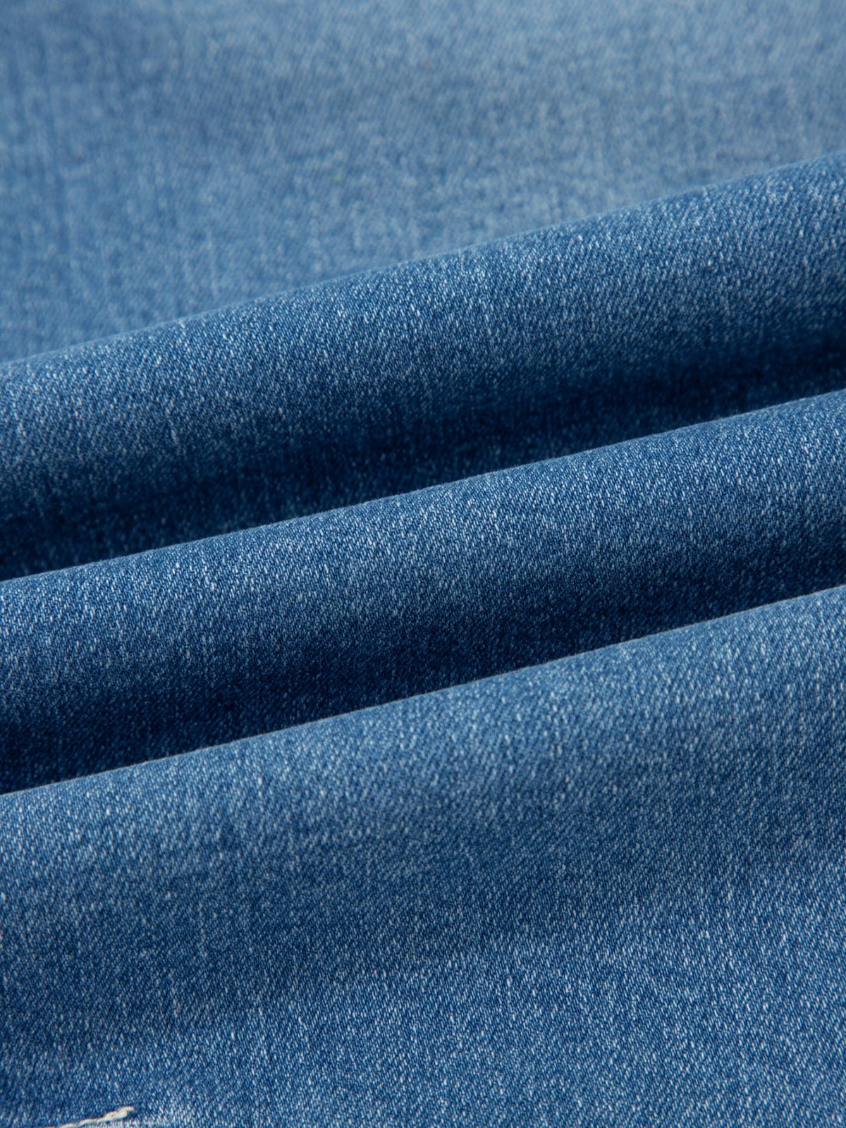 Washed Cuffed Barrel Jeans