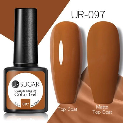 Brown Blue Gel Nail Polish UV LED Autumn Winter Series Matte And Glossy Colors Elegant Stylish Design For Womens