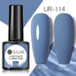 Brown Blue Gel Nail Polish UV LED Autumn Winter Series Matte And Glossy Colors Elegant Stylish Design For Womens