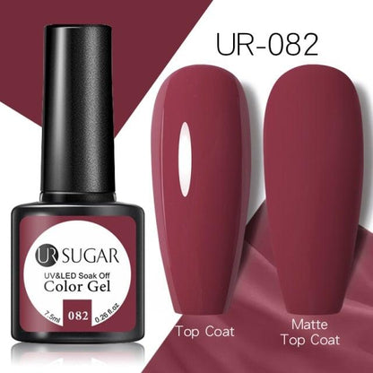 Brown Blue Gel Nail Polish UV LED Autumn Winter Series Matte And Glossy Colors Elegant Stylish Design For Womens
