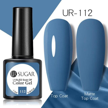 Brown Blue Gel Nail Polish UV LED Autumn Winter Series Matte And Glossy Colors Elegant Stylish Design For Womens